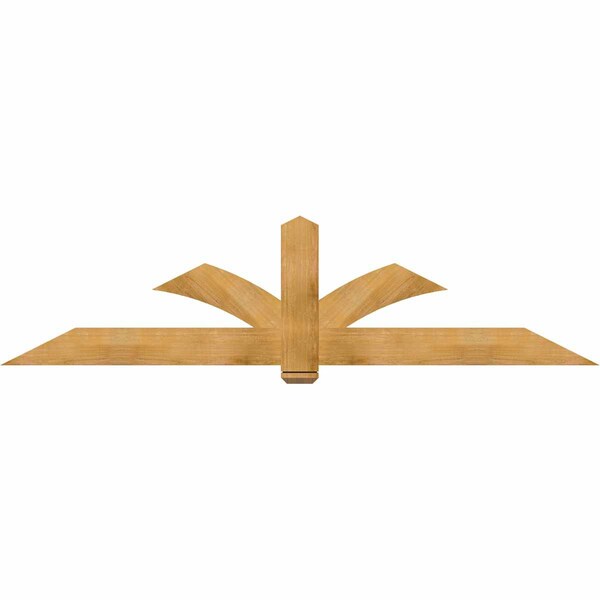 Ekena Millwork Redmond Rough Sawn Timber Gable Bracket, Western Red Cedar, 96"W x 24"H x 2"D x 6"F, 6/12 Pitch GBW096X24X0206RED00RWR - main